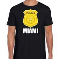 Police / politie embleem Miami verkleed t-shirt zwart voor heren - thumbnail