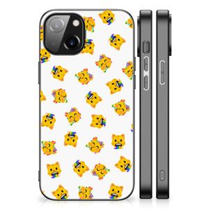 Back Case voor Apple iPhone 14 Katten Emojis