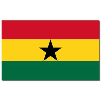 Vlag Ghana - 90 x 150 cm - polyester - versiering - feestartikelen