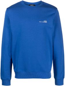 A.P.C. sweat à logo Item imprimé - Bleu