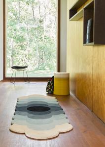 Orla Kiely - Optical Flower Teal 061207 - 87x300 cm Vloerkleed