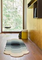 Orla Kiely - Optical Flower Teal 061207 - 87x300 cm Vloerkleed