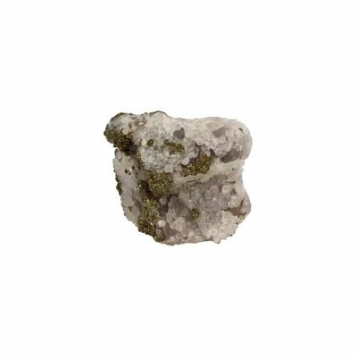 Ruwe Pyriet op Calciet en Fluoriet (Model 22)