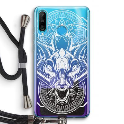 Oh Deer: Huawei P30 Lite Transparant Hoesje met koord