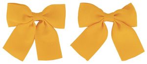 HEMA Haarclips Strik Oranje - 2 Stuks (multi)