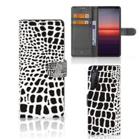 Sony Xperia 5II | Telefoonhoesje | Met pasjeshouder | Slangenprint