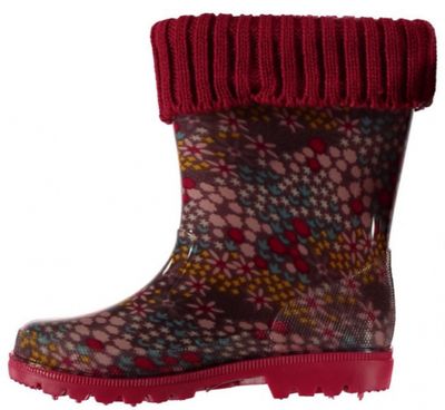 regenlaarzen junior rubber/textiel rood maat 23 regenlaarzen junior rubber/textiel rood maat 23