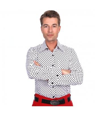 Blouse Polkadot White Black-XXL | 23% korting