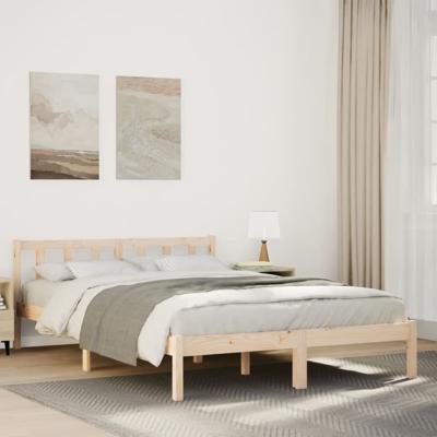 Bedframe extra lang zonder matras massief grenenhout 160x220 cm