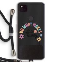 Happy days: Pixel 4a 5G Transparant Hoesje met koord