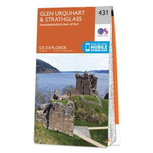 Wandelkaart - Topografische kaart 431 OS Explorer Map Glen Urquhart, S