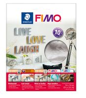 Bladmetaal Fimo 14x14cm 10vel zilver