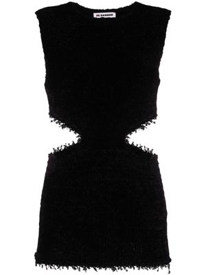 Jil Sander robe à détails de découpes - Noir