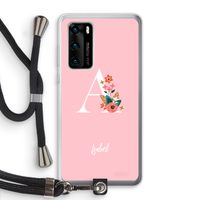 Pink Bouquet: Huawei P40 Transparant Hoesje met koord