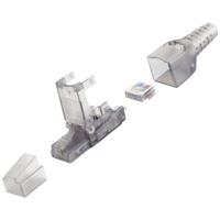 BKL Electronic RJ45-stekker, zonder gereedschap, UTP, Cat 6A 10121200 Stekker, recht Aantal polen 8P8C Transparant 1 stuk(s)