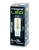 Integral LED lamp G9 230V LED 3W 2700K dimbaar - thumbnail