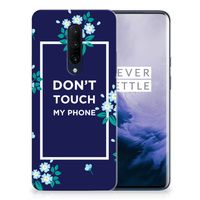 OnePlus 7 Pro Silicone-hoesje Flowers Blue DTMP