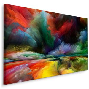 Schilderij - De Weg in Abstractie, Print op Canvas, Premium Print