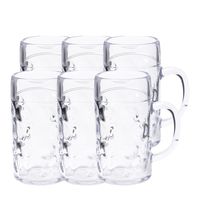 Bierpul/bierglas - 20x - transparant - onbreekbaar kunststof - 500 ml