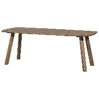WOOOD Deens Ovale Eettafel 'Tablo' Eikenhout, 180 x 100cm, kleur Cashmere Bruin