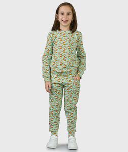 SET - Pants And Shirt Little Foxes Green