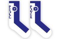 Rueda Festival Pedal Power Fietssokken - Blauw/Wit