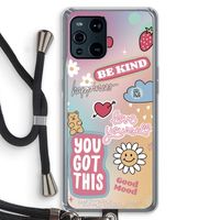 Positivity: Oppo Find X3 Transparant Hoesje met koord