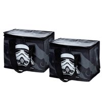 2x Stuks Kleine lunch koeltas - Stormtrooper print - 21 x 16 x 14 cm - 4,7 liter