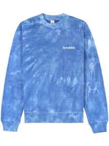 Sporty & Rich sweat tie-dye à logo brodé - Bleu