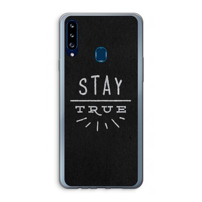 Stay true: Samsung Galaxy A20s Transparant Hoesje