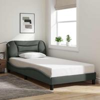 Bedframe zonder matras "Hvar" 100x200 cm stof donkergrijs