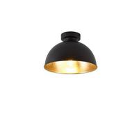 QAZQA Industriële plafondlamp zwart met goud 28 cm - Magnax - thumbnail