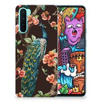 OnePlus Nord TPU Hoesje Pauw met Bloemen