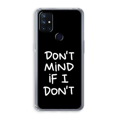 Don't Mind: OnePlus Nord N10 5G Transparant Hoesje