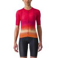 Castelli Climber&apos;s 4.0 korte mouw fietsshirt rood/oranje dames M