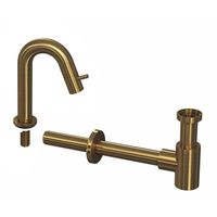 INK 4B Fonteinkraanset - staande Fonteinkraan - laag gebogen - designSifon - Brushed mat goud 9902473