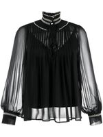 SANDRO blouse Jacinthe à fermeture nouée - Noir