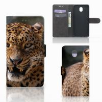 Samsung Galaxy J7 2017 | J7 Pro Telefoonhoesje met Pasjes Luipaard - thumbnail