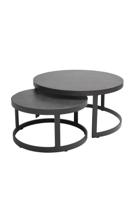 Qopps Soman tafel set 80 en 60 cm rond Sinterstone blad