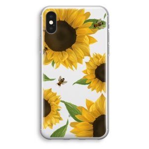 Sunflower and bees: iPhone XS Transparant Hoesje