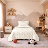 Wasbaar Kids Lazy Dekbed Zonder Overtrek - Zonder Overtrek - Velvet - Beige Off White - Dekbed-Discounter.nl