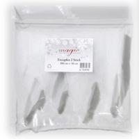 Inge Christmas Sneeuwrand - 4x - wit - polyester - 100 x 16 cm - ijspegel versiering