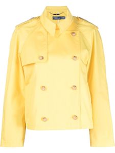 Polo Ralph Lauren trench crop à boutonnière croisée - Jaune