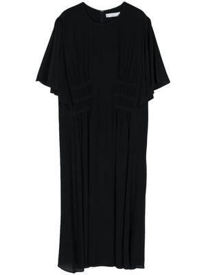 Chloé robe en soie à fronces - Bleu