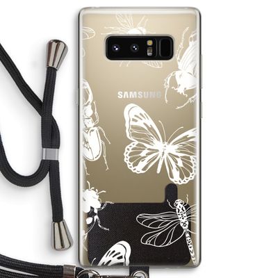Tiny Bugs: Samsung Galaxy Note 8 Transparant Hoesje met koord