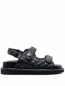 Kurt Geiger London sandales matelassées à attache scratch - Noir