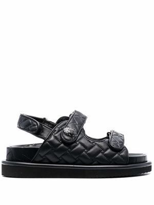 Kurt Geiger London sandales matelassées à attache scratch - Noir