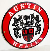 Austin Healey Emaille Bord 30 cm