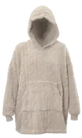 Unique Living hoodie pleun 70x50x87cm chateau grey