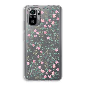 Sierlijke bloemen: Xiaomi Redmi Note 10S Transparant Hoesje
